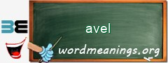WordMeaning blackboard for avel